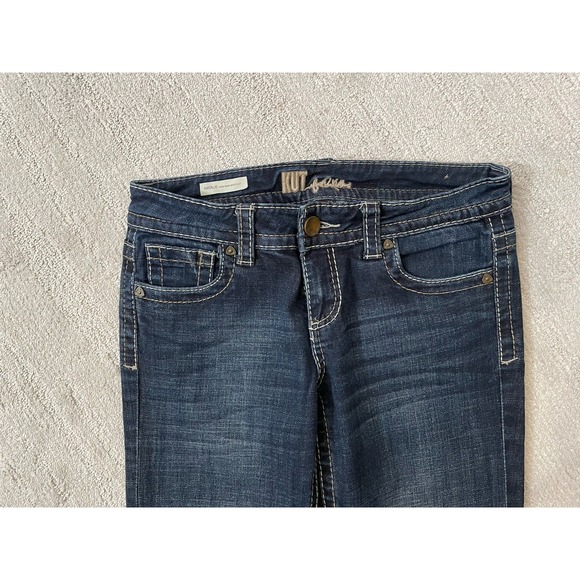KUT From The Kloth Natalie High Rise Bootcut Jeans Womens 2 Blue Dark Wash Denim - Picture 2 of 11